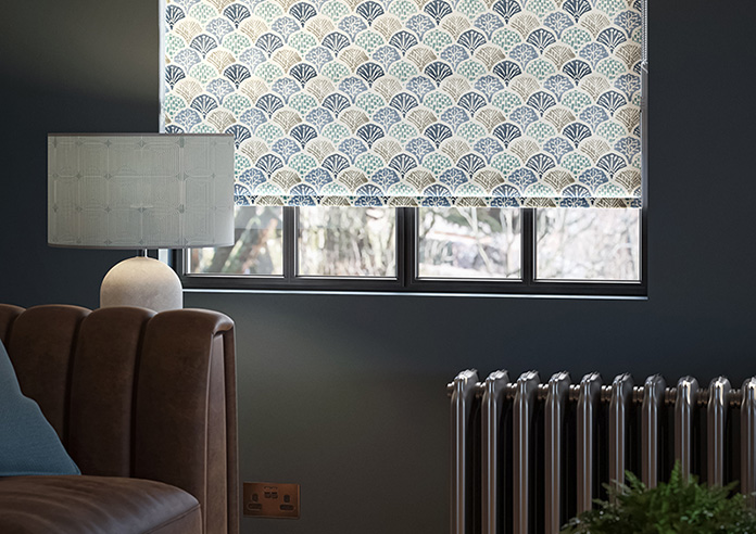 Foxley Faux Silk, Marine - Twist&Fit Roman Blind - Image 5